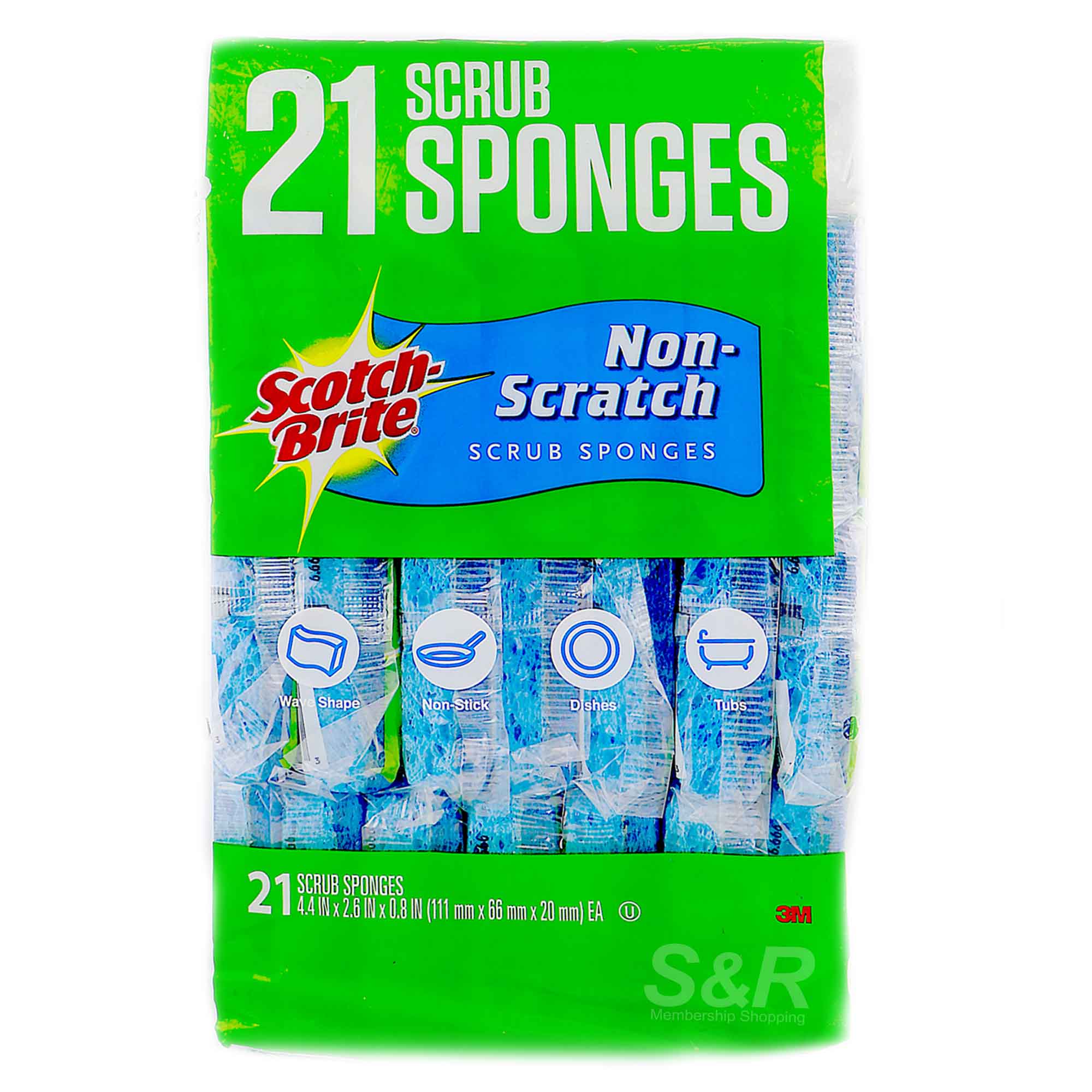 Scotch-Brite Non-Scratch Scrub Sponges 21pcs